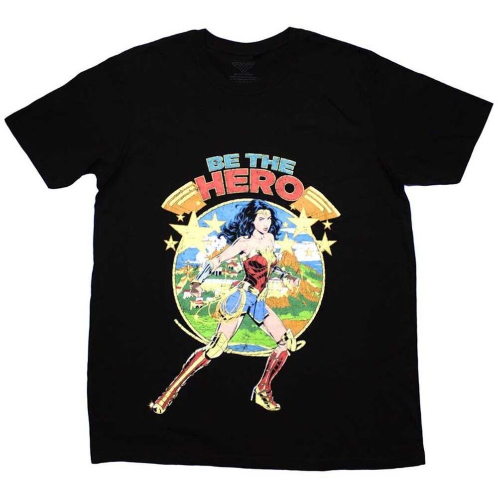 Wonder Woman Unisex Adult Be The Hero T-Shirt / Black